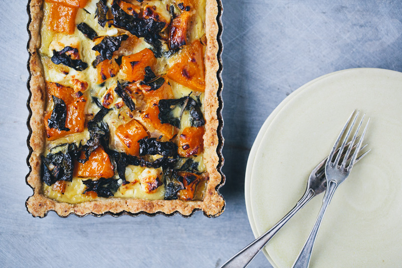Butternut, Kale & Feta Quiche — Green Kitchen Stories