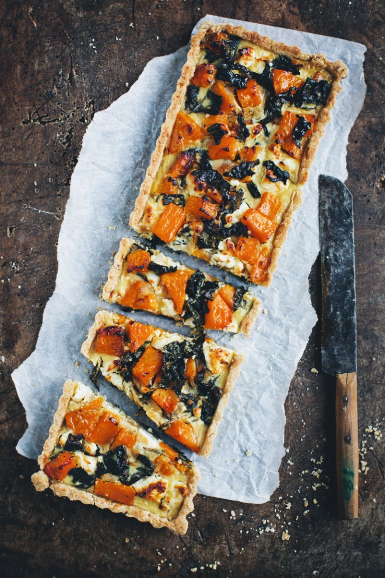 Butternut, Kale & Feta Quiche — Green Kitchen Stories