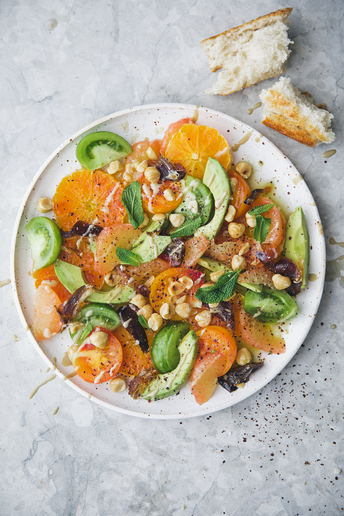 Orange, Date & Avocado Salad + Large Love April — Inexperienced Kitchen Tales